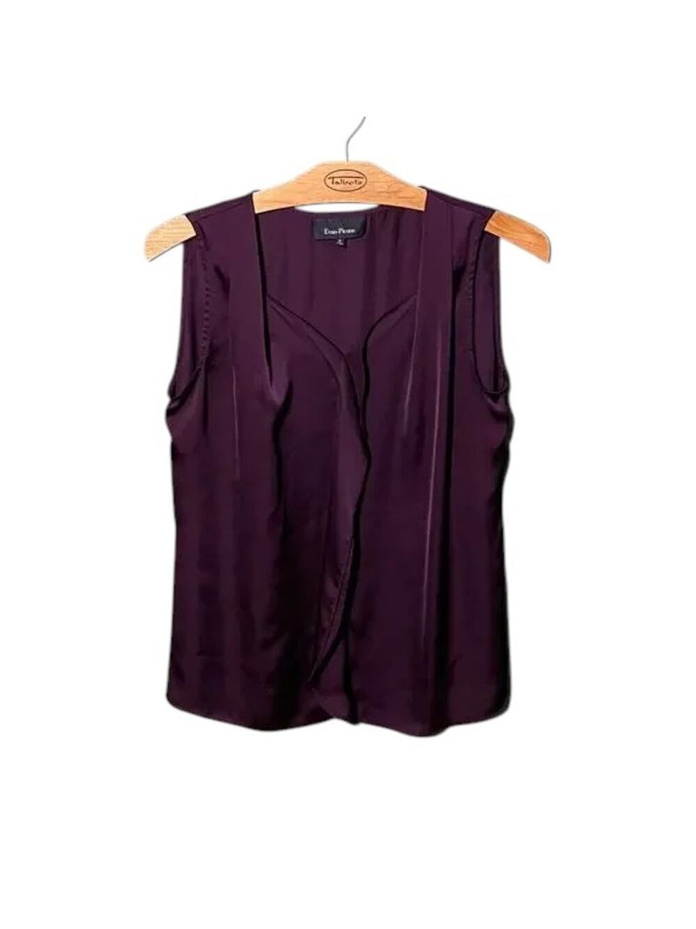 Evan Picone Purple Sleeveless Blouse Size 16 Womens Office Top